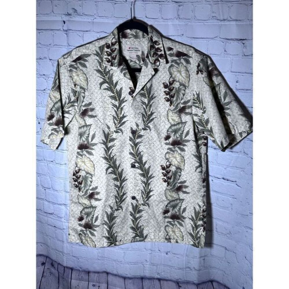 ROYAL HAWAIIAN CREATIONS MENS FLORAL SHIRT SZ (M) MADE IN HAWAII - VINTAGE